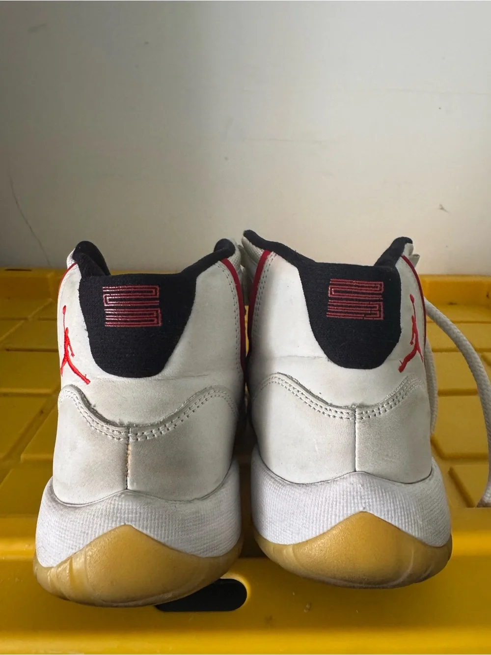 Jordan Kids' White and Red High-Top Sneakers
